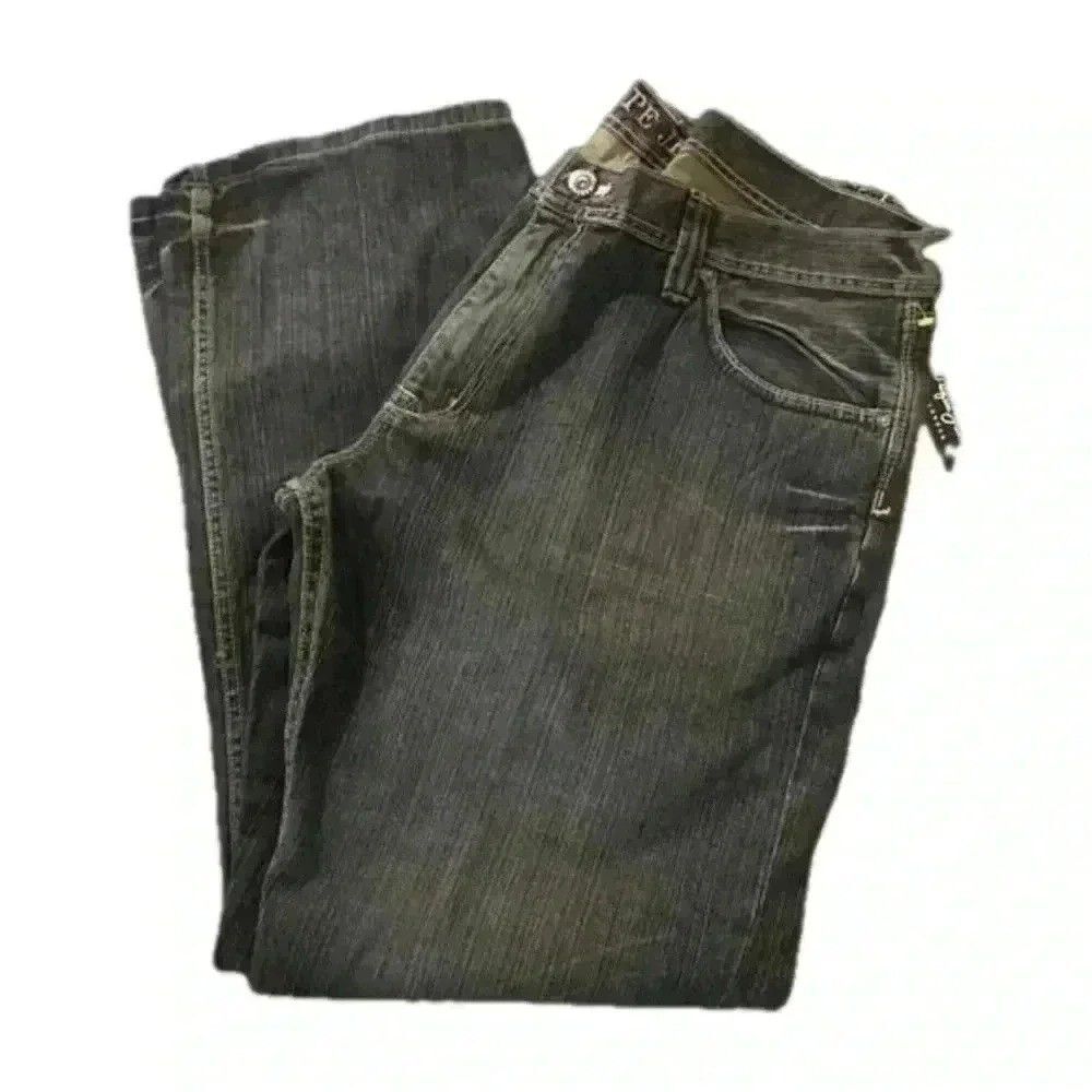 Pepe Jeans London Men's Dark Gray Denim Jeans Straight Leg Distresse SIZE 42 x33